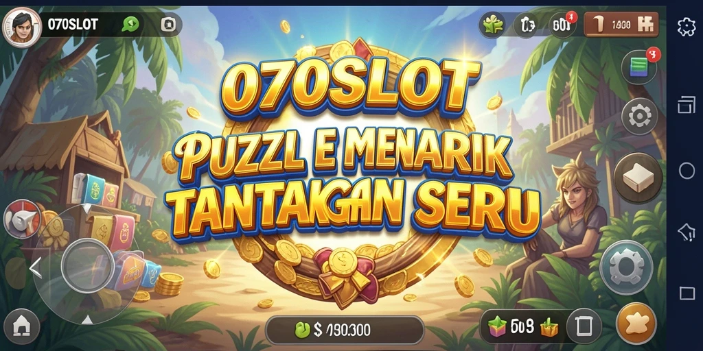 Tampilan gameplay 070SLOT yang penuh warna dan menarik untuk teka-teki.