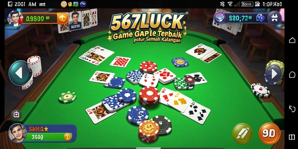 Tampilan gameplay seru dalam game Gaple 567LUCK.