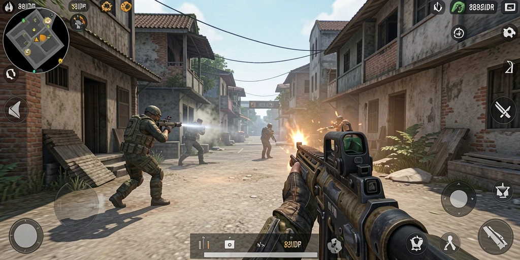 Tangkapan layar utama <strong>88IDR</strong> yang menampilkan aksi seru dalam gameplay TPS.