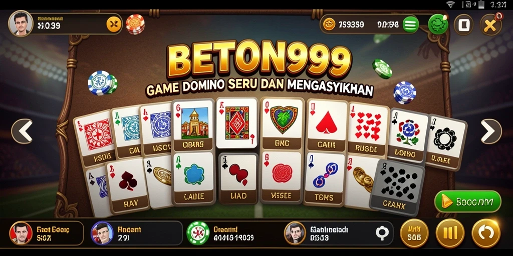 Screenshot BETON999 menampilkan momen seru permainan Domino.