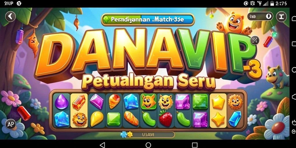 Screenshot gameplay menampilkan keseruan permainan Match-3 yang menantang.