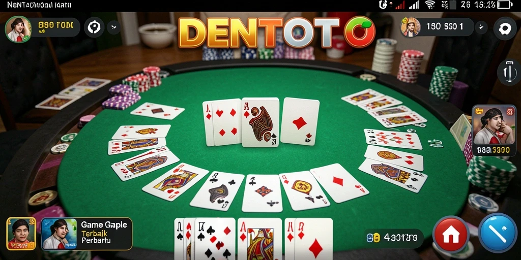 Tangkapan layar DENTOTO menampilkan gameplay seru Gaple.
