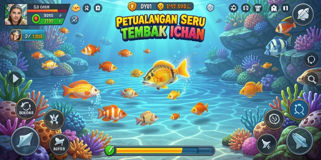 Tampilan gameplay <strong>DY01</strong> yang seru dan menantang saat menembak ikan.