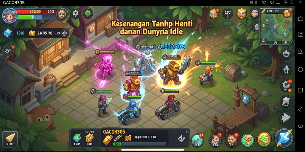 Tampilan screenshot GACOR305 menampilkan aksi gameplay Idle yang seru.