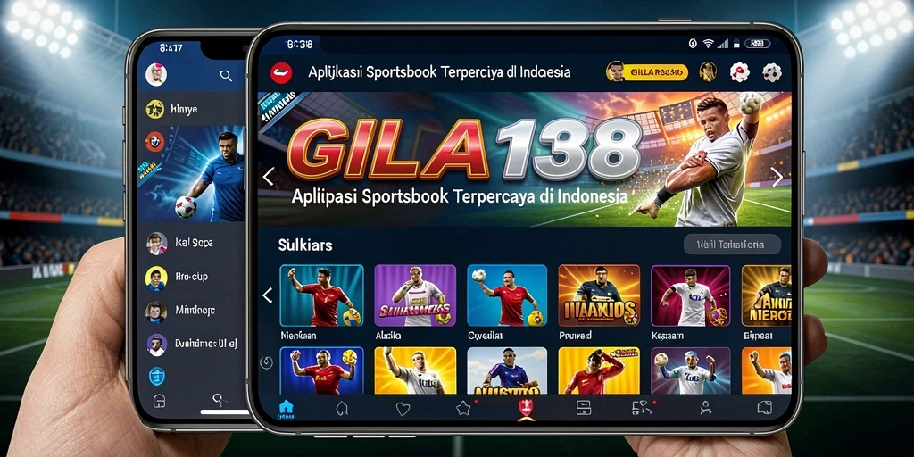 Screen utama GILA138 menampilkan berbagai pilihan taruhan olahraga.