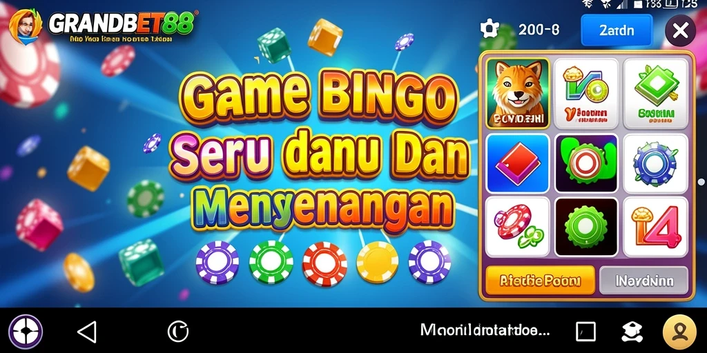 Tampilan gameplay seru di GRANDBET88 dengan suasana Bingo yang menggembirakan.
