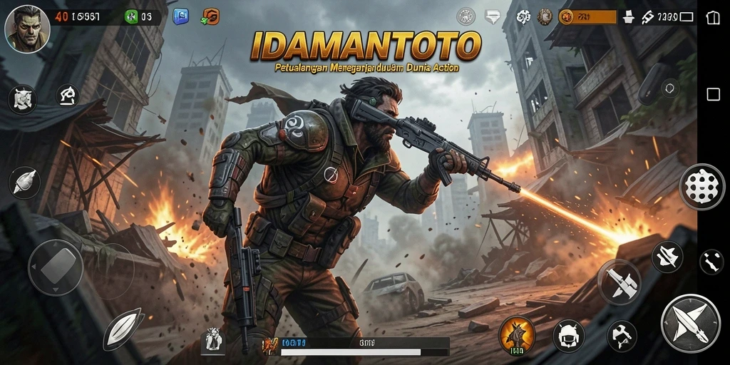 Tampilan gameplay menegangkan di IDAMANTOTO dengan aksi yang intens.