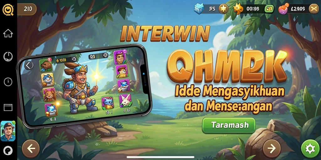Tampilan gameplay INTERWIN yang menarik dan interaktif.