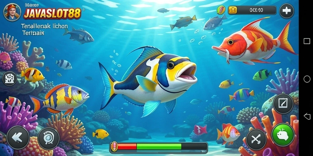 Tampilan menarik dari gameplay Tembak Ikan di JAVASLOT88.