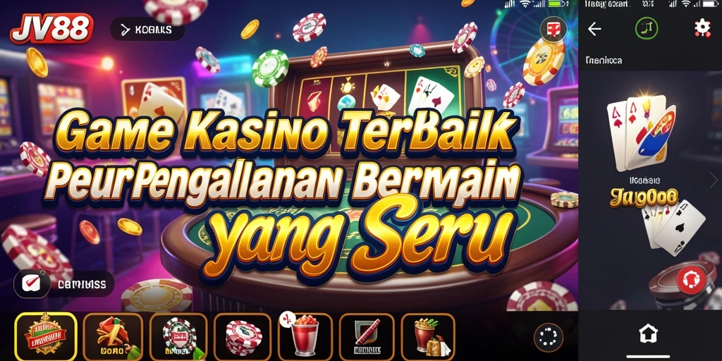 Tampilkan gameplay seru dan menarik dari permainan Kasino di JV88.