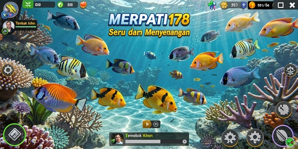 Tampilan gameplay menembak ikan yang seru dan penuh warna.