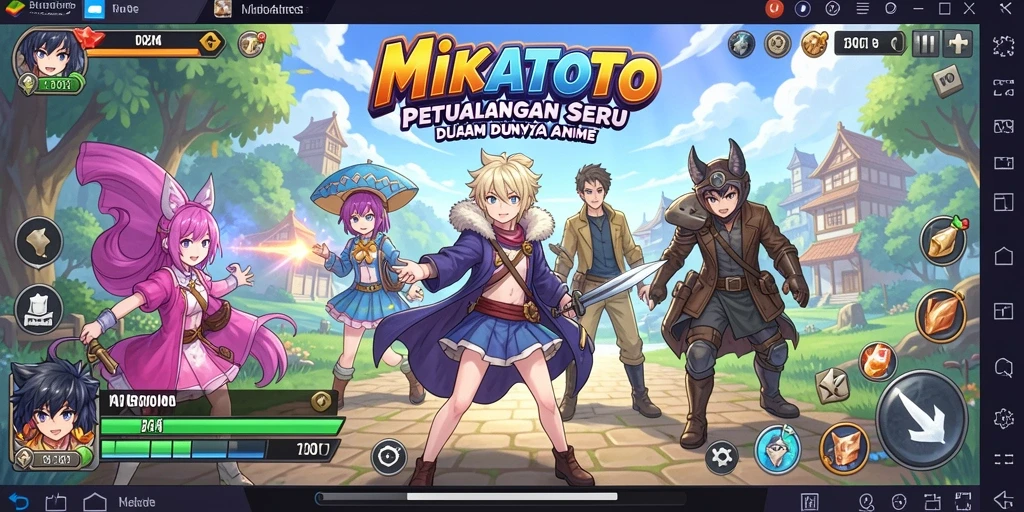 Gameplay seru di dunia anime yang penuh warna.