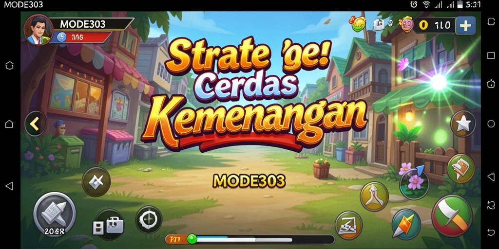 Screenshot gameplay MODE303 menunjukkan pertempuran strategis yang menarik.