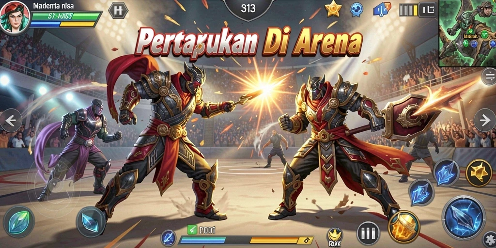 Gameplay seru dengan pertarungan menegangkan di S13.