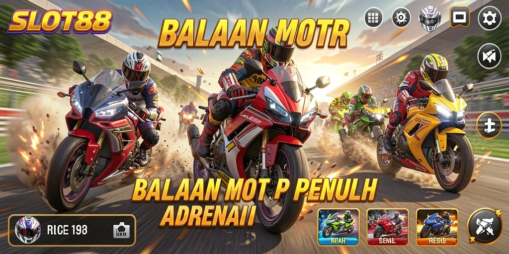 Menampilkan gameplay balapan motor yang mendebarkan dengan grafis menakjubkan.