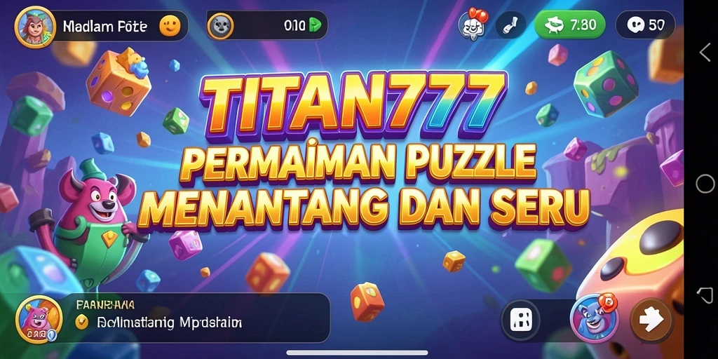 Screenshot gameplay TITAN777 menampilkan tingkat Puzzle yang menarik.