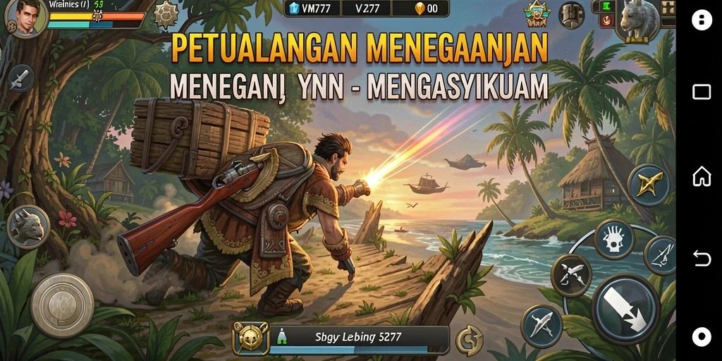 Gameplay menegangkan dalam VM777 menampilkan tantangan petualangan yang seru.