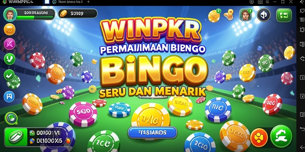 Screenshot gameplay WINPKR menampilkan suasana kompetitif dan seru Bingo.